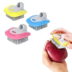 3-Piece: Fruit And Vegetable Brush Cleaner Scrubber With Soft Bristles